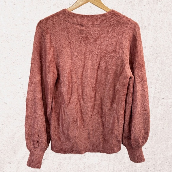 Dear John V-Neck Sweater in Brown and Pink - Picture 2 of 4